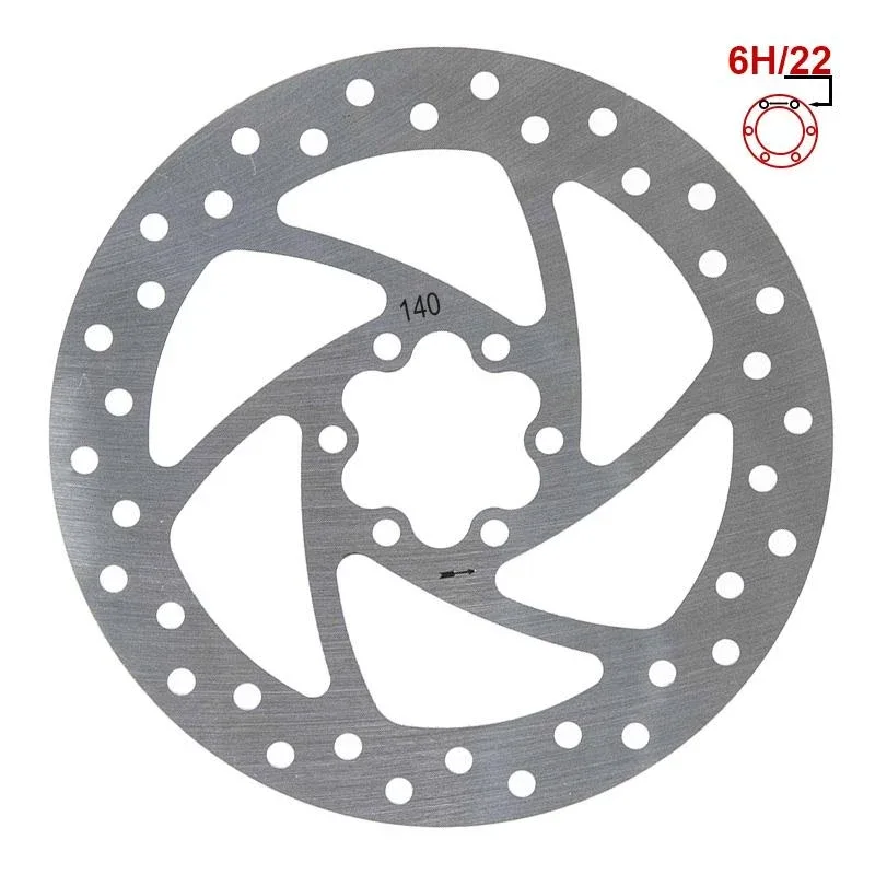 Disque de frein 140mm 6H argent pour Ninebot P65E