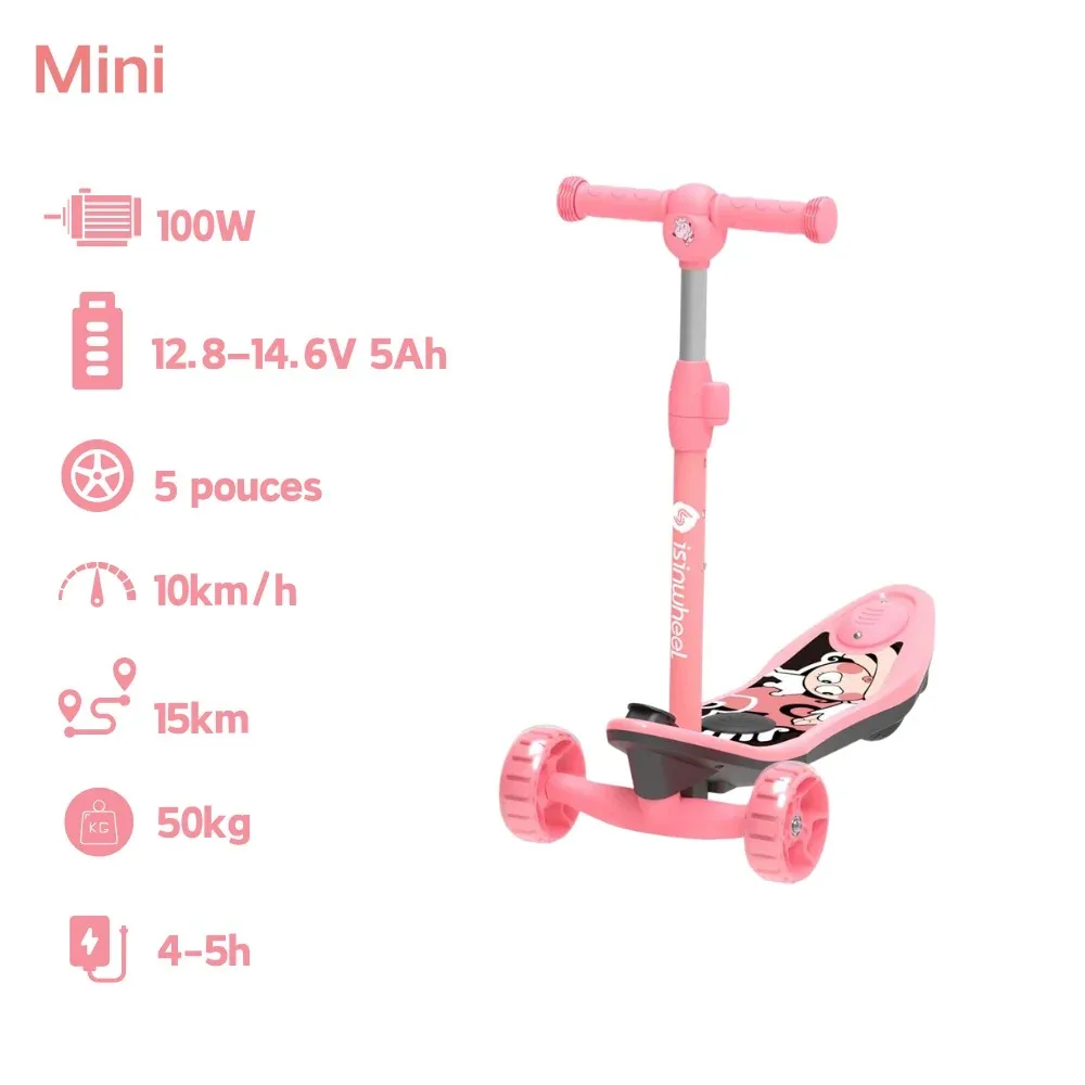 Isinwheel MiniSpider Trottinette Électrique Enfant à 3 Roues (2-en-1)
