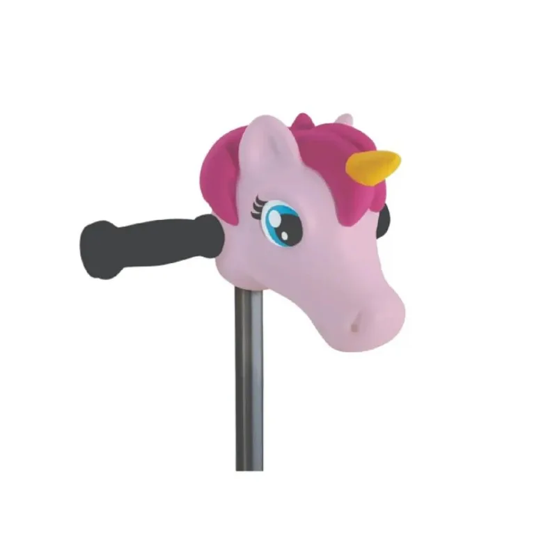 Accessoire de trottinette - Tête de licorne - Rose pastel
