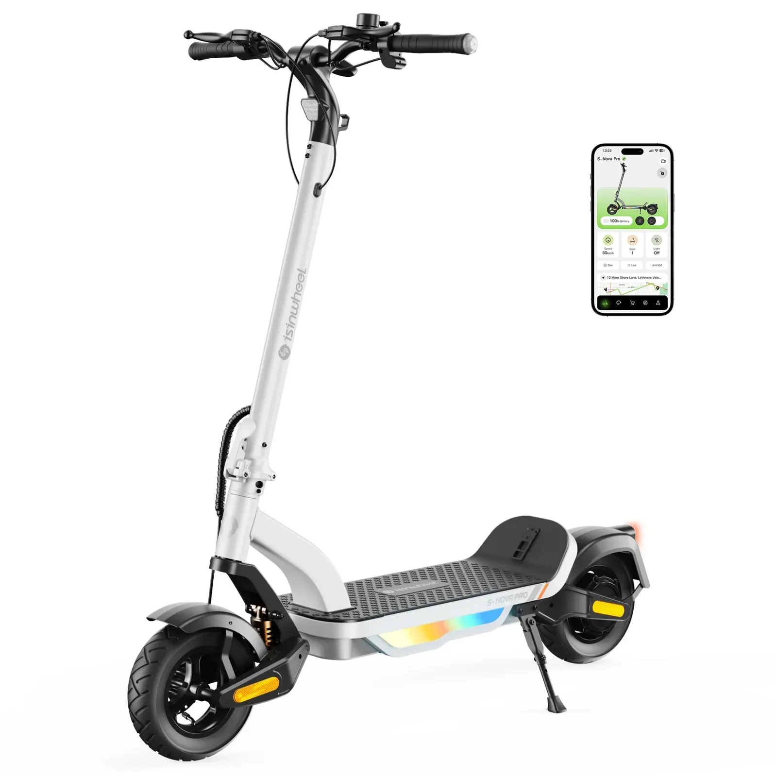 Isinwheel® S-NOVA Pro Trottinette électrique tout-terrain 1000W