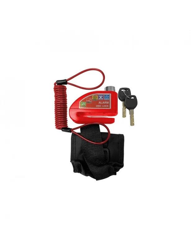 Antivol bloque disque alarme (Rouge)