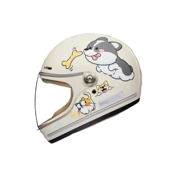 Casque enfant pour trottinette électrique et vélo (46–52 cm) (Dog)