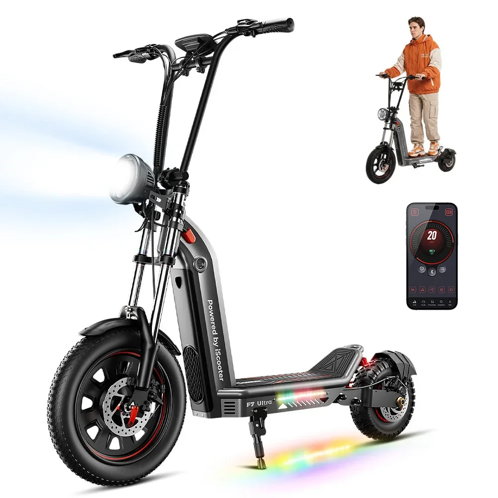 Tout-terrain iScooter F7Ultra 1500W avec un couple maximal de 38,5 N·m