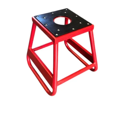 tabouret acier rouge