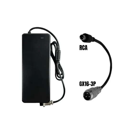 PACK Chargeur 48V - 54.6V · 2A (connecteur RCA)