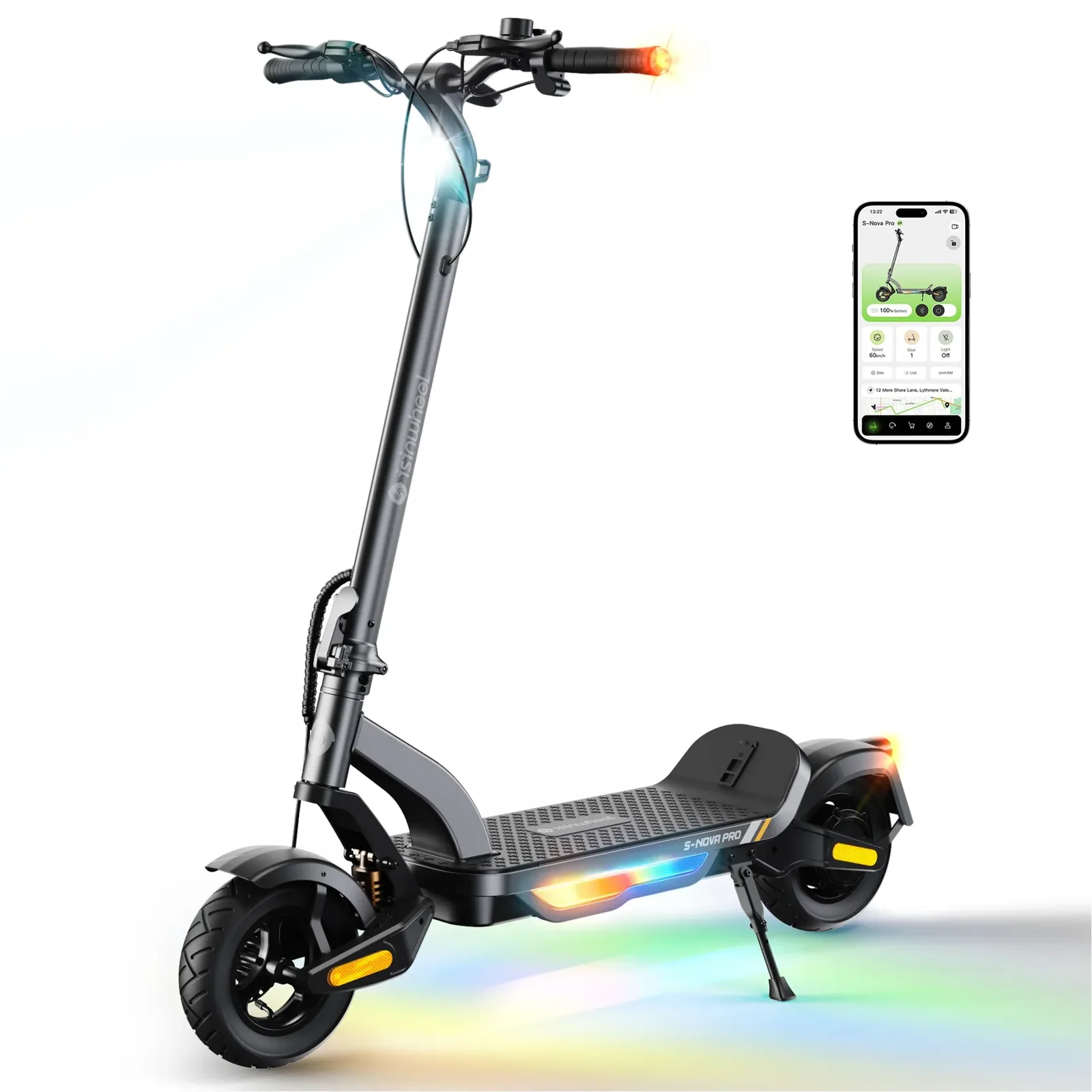 Isinwheel® S-NOVA Pro Trottinette électrique tout-terrain 1000W