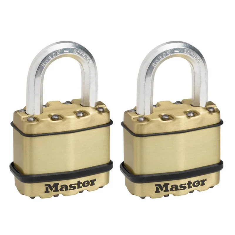 Cadenas Haute Sécurité [A Clé] [Acier Laminé + Finition Laiton]