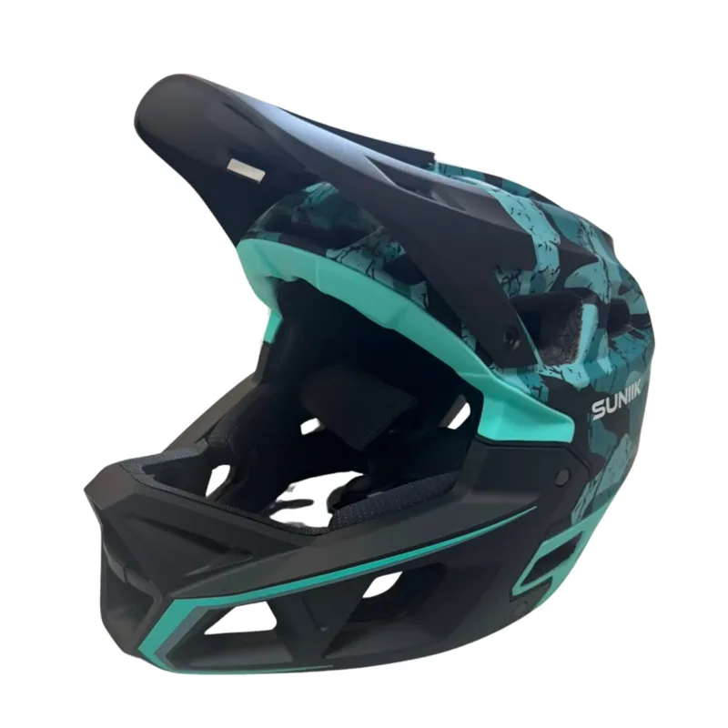 Casque intégral style MTB - Bleu/Gris - Trottinette électrique