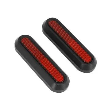 CACHE VIS DE ROUE ARRIERE POUR TROTTINETTE XIAOMI 1S, ESSENTIAL, PRO 2 NOIR (CATADIOPTRE ROUGE) (VENDU PAR 2)