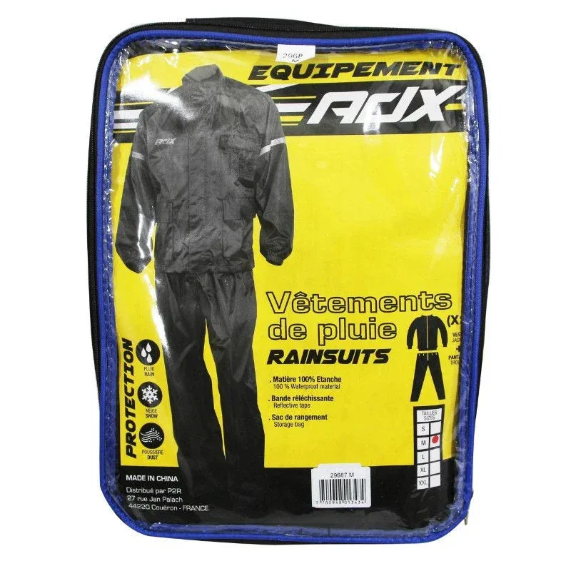 VETEMENT DE PLUIE ADX ECO NOIR (PACK VESTE + PANTALON)