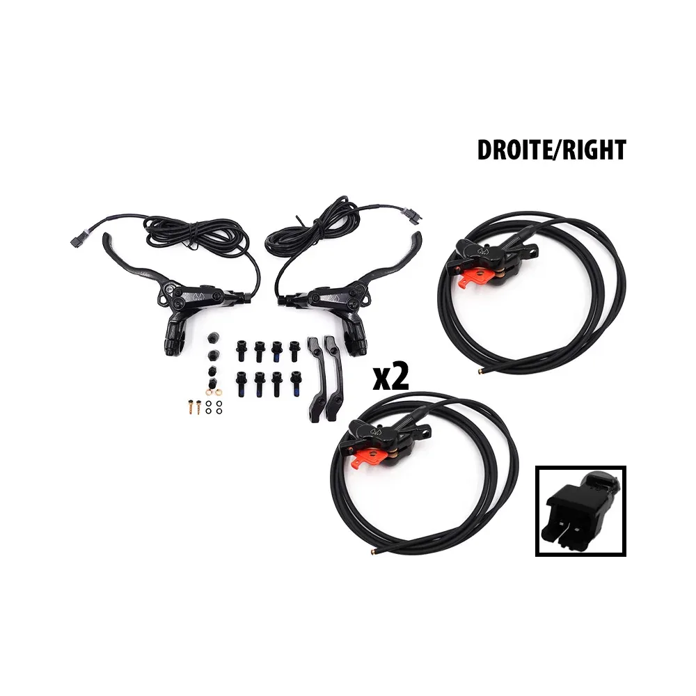 Kit freins hydrauliques 4 pistons FRV connecteur SM (2 etriers AR droite · AV gauche)