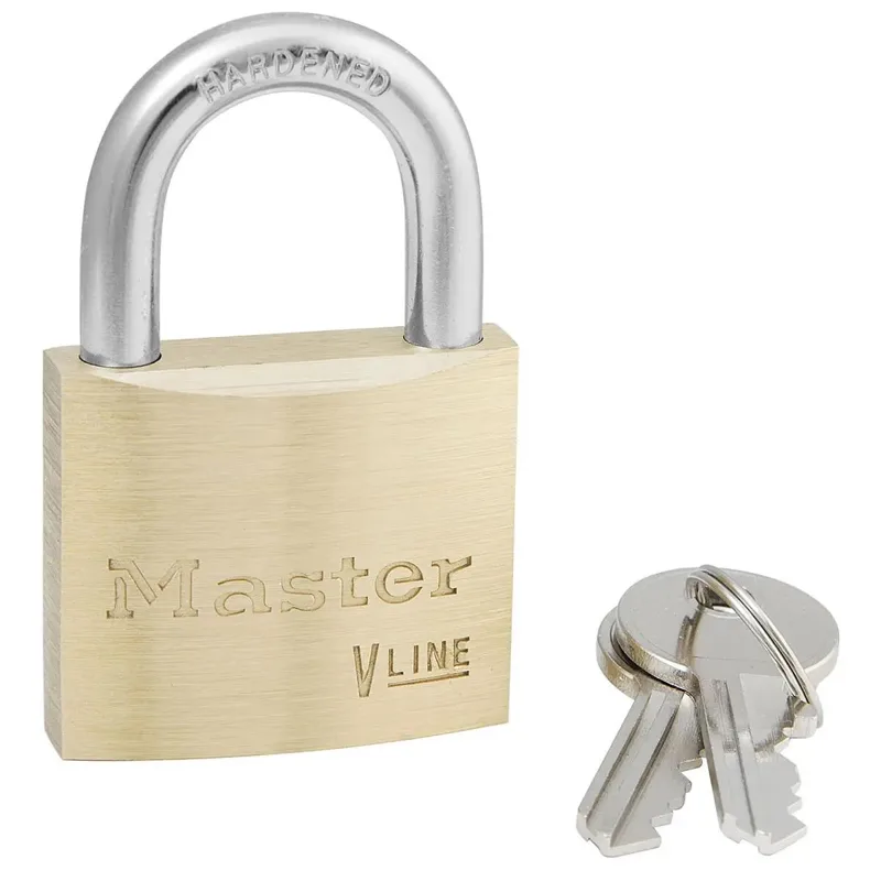 4140EUR Cadenas à Clé en Laiton, Doré, 6 x 4 x 1,3 cm