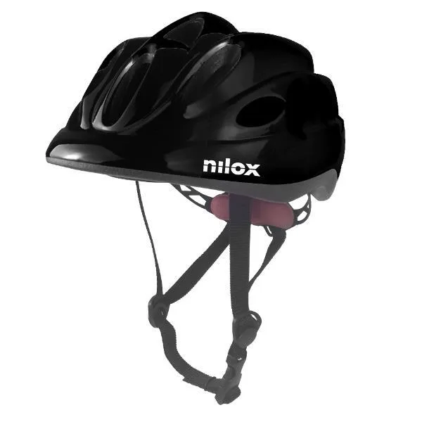 casque enfant pour trottinette/vélo nilox bleu avec lumière led