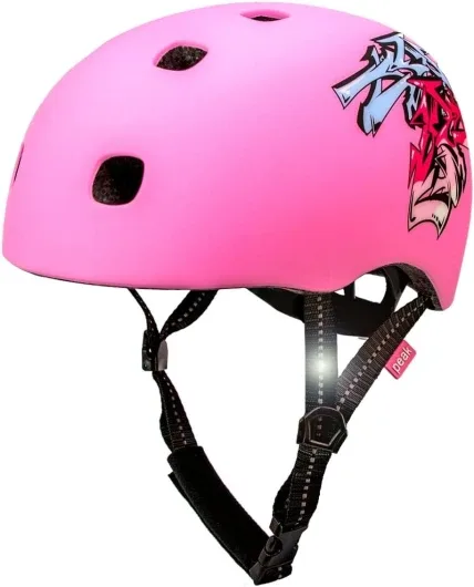 Vertigo Casque De Vélo Noir Mat Lumière Avant Et Arrière USB - Casque pour Trottinette, Skateboard, Rollers et Vélo BMX, Casque de Vélo de Ville pour Hommes et Femmes - M 54-57cm