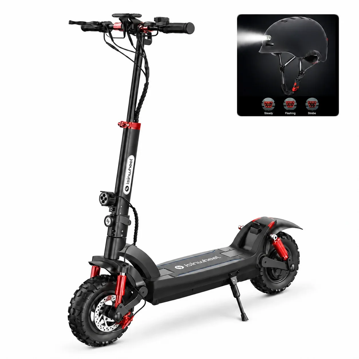 Isinwheel® GT2/GT1 Trottinette électrique tout terrain 1200W pour adultes et adolescents