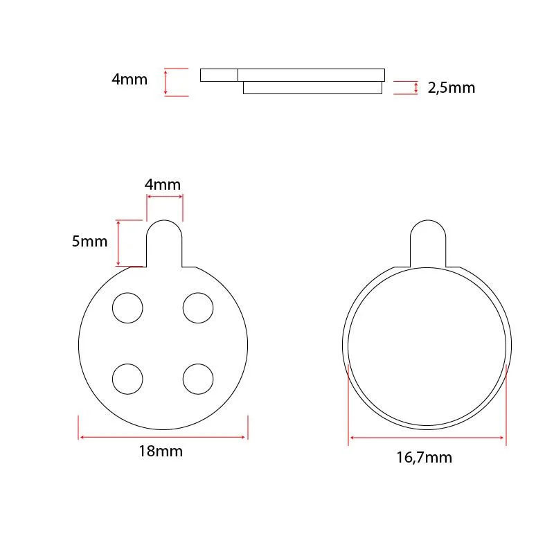 Plaquette de frein -R en résine pour Xiaomi – 2pcs