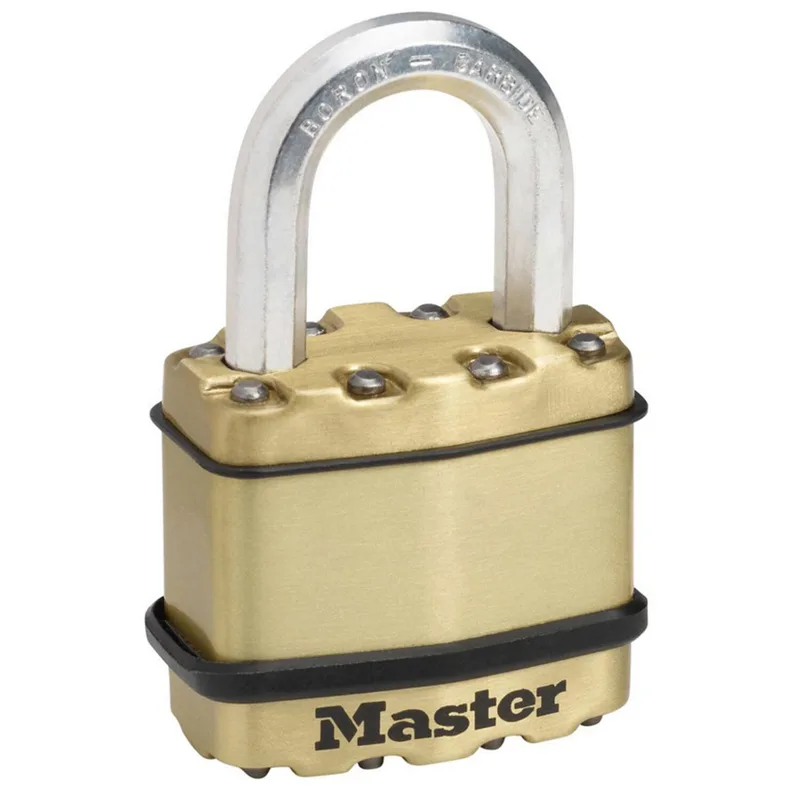 Cadenas Haute Sécurité [A Clé] [Acier Laminé + Finition Laiton]