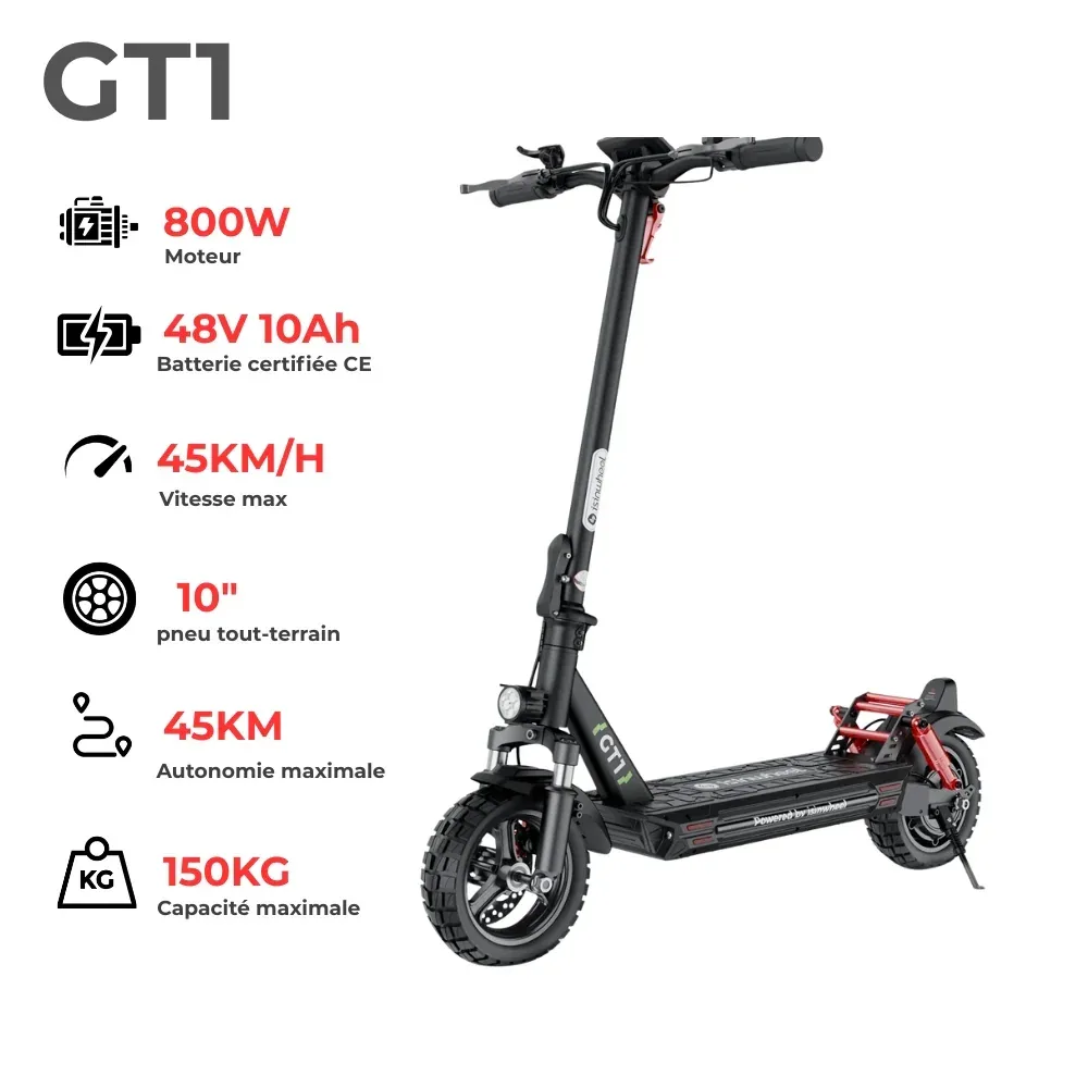 Isinwheel® S-NOVA Pro Trottinette électrique tout-terrain 1000W
