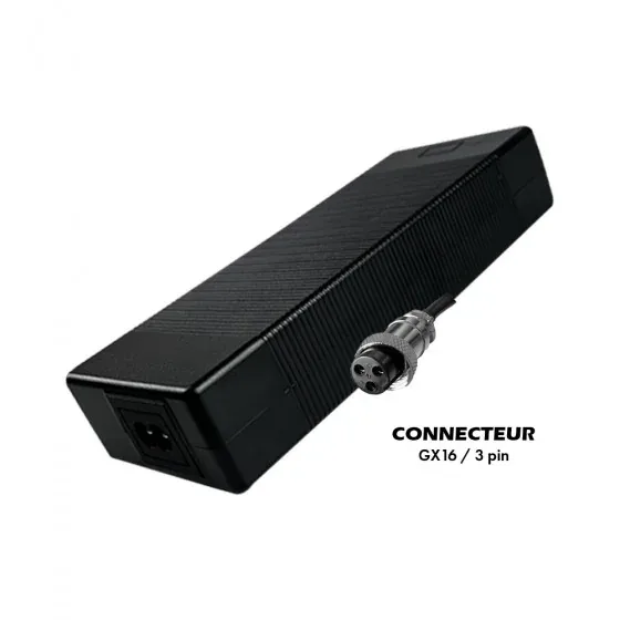 Chargeur 60V - 67.2V · 2A (connecteur GX16-3p)