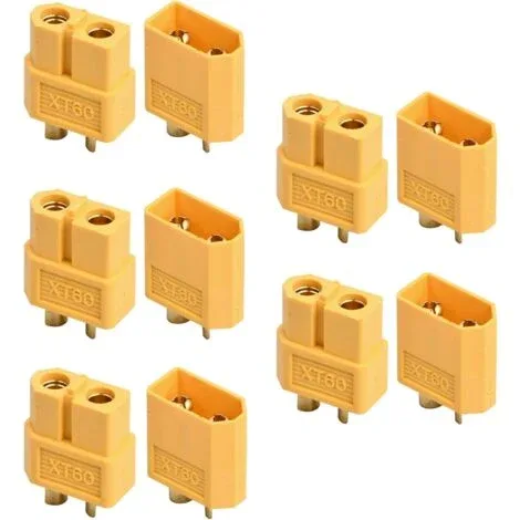 Connecteurs XT60 (Pack de 5 paires)
