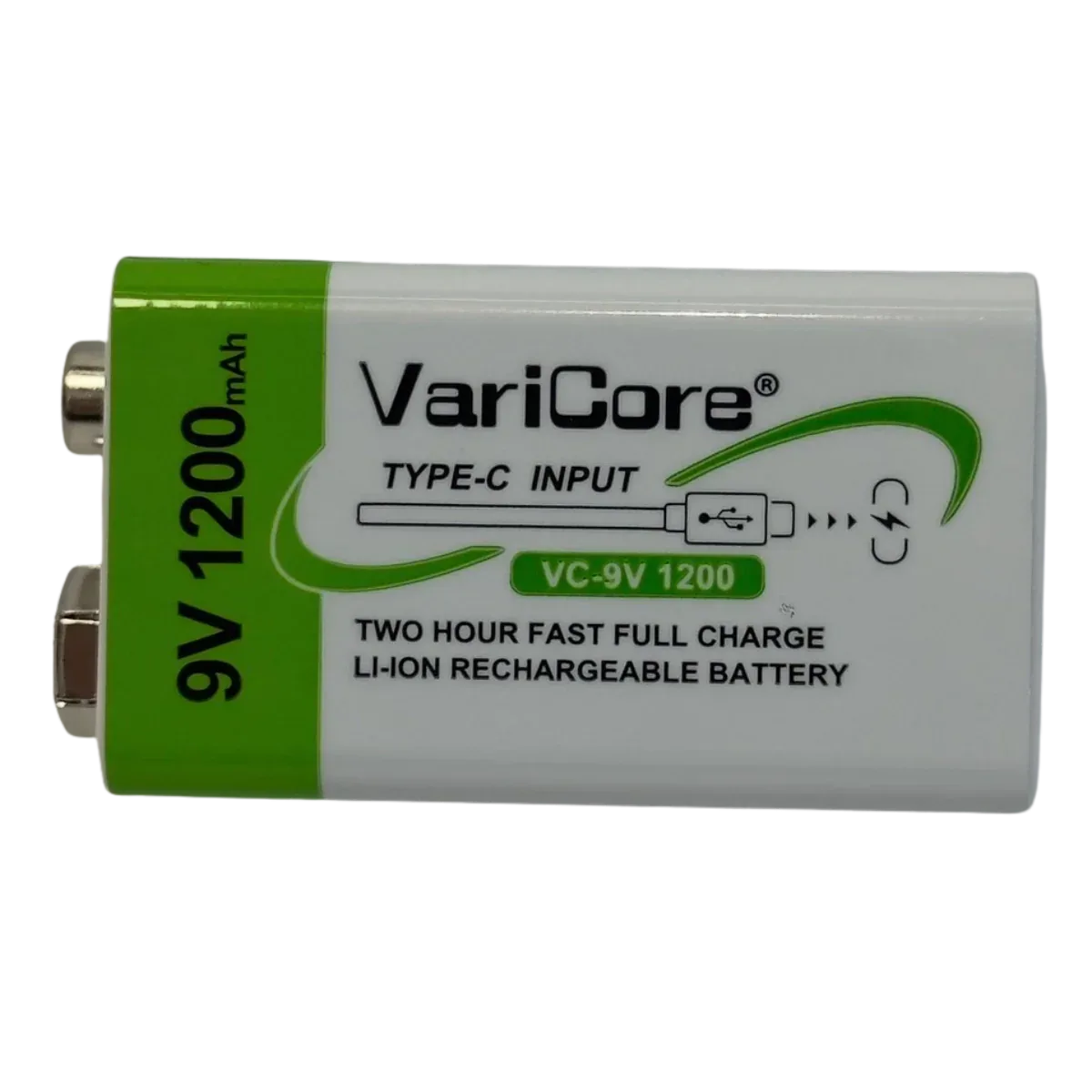 Pile rechargeable 9V Lithium-ion USB-C 1200mAh – 6F22 Haute performance