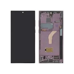 Ecran Complet Bordeaux Galaxy S22 Ultra (Avec châssis)