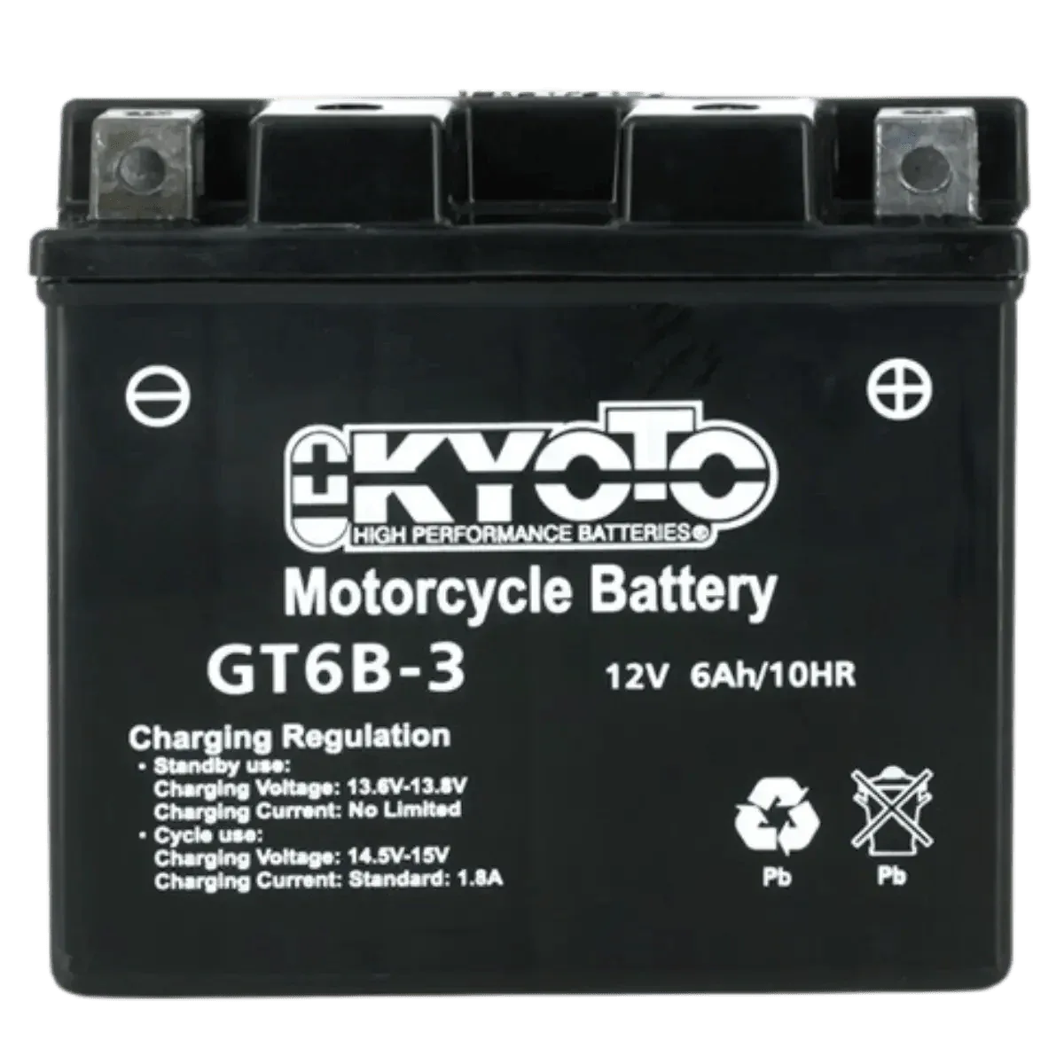 Batterie GT6B-3 KYOTO 12V 6Ah AGM prête à l’emploi