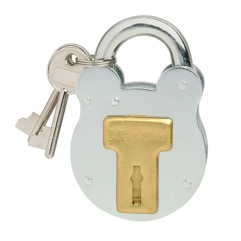 2750EURD Cadenas au Design Vintage, Gris, 8,7 x 5 x 1,3 cm