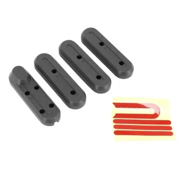 CACHE VIS DE ROUE AVANT ET ARRIERE POUR TROTTINETTE XIAOMI M365, PRO NOIR (CATADIOPTRE ROUGE) (VENDU PAR 4)