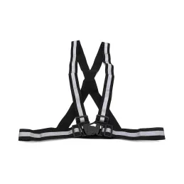 Gilet signalisation bandes reflechissantes - noir