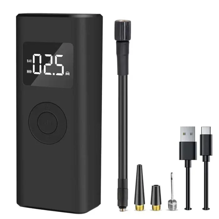 Compresseur d’air portable 150 PSI – 5000 mAh (18,5 Wh) – Trottinettes électriques, vélos & pneus tubeless