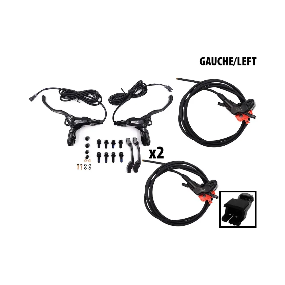 Kit freins hydrauliques 4 pistons FRV connecteur SM (2 etriers AV droite · AR gauche)