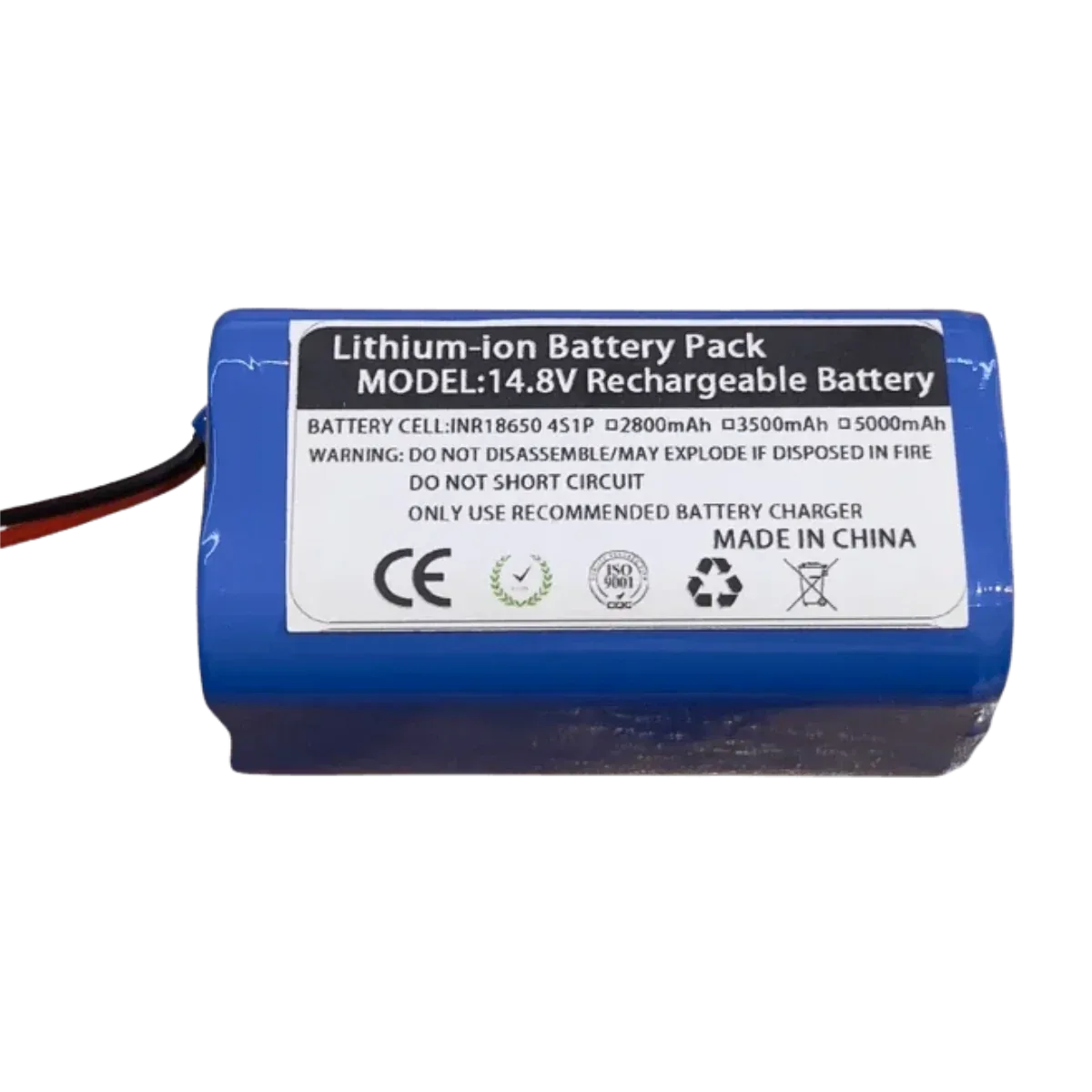 Batterie Lithium 14.8V 14.4v 2600mAh 4S1P pour Aspirateur Robot – Li-ion avec BMS