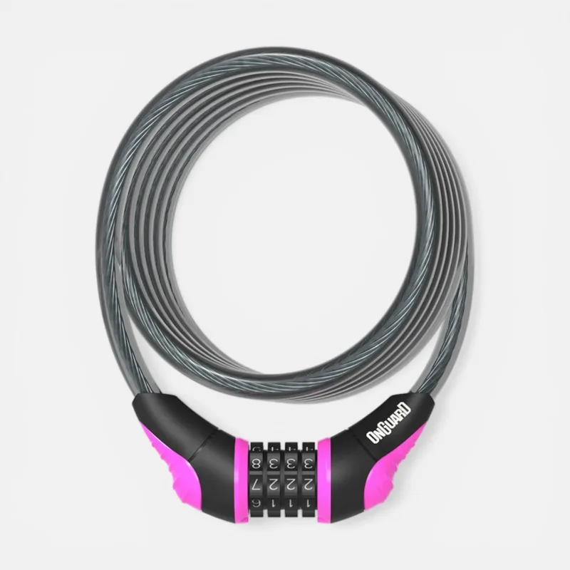 Antivol OnGuard Neon Coil Combo – 180 cm rose