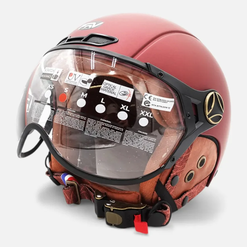 Casque JET FRV – Bordeaux mat