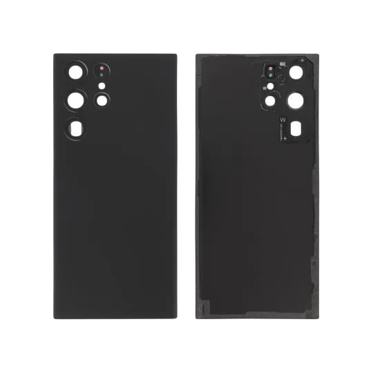 Vitre Arrière Noire Galaxy S22 Ultra (S908B) (Sans logo)